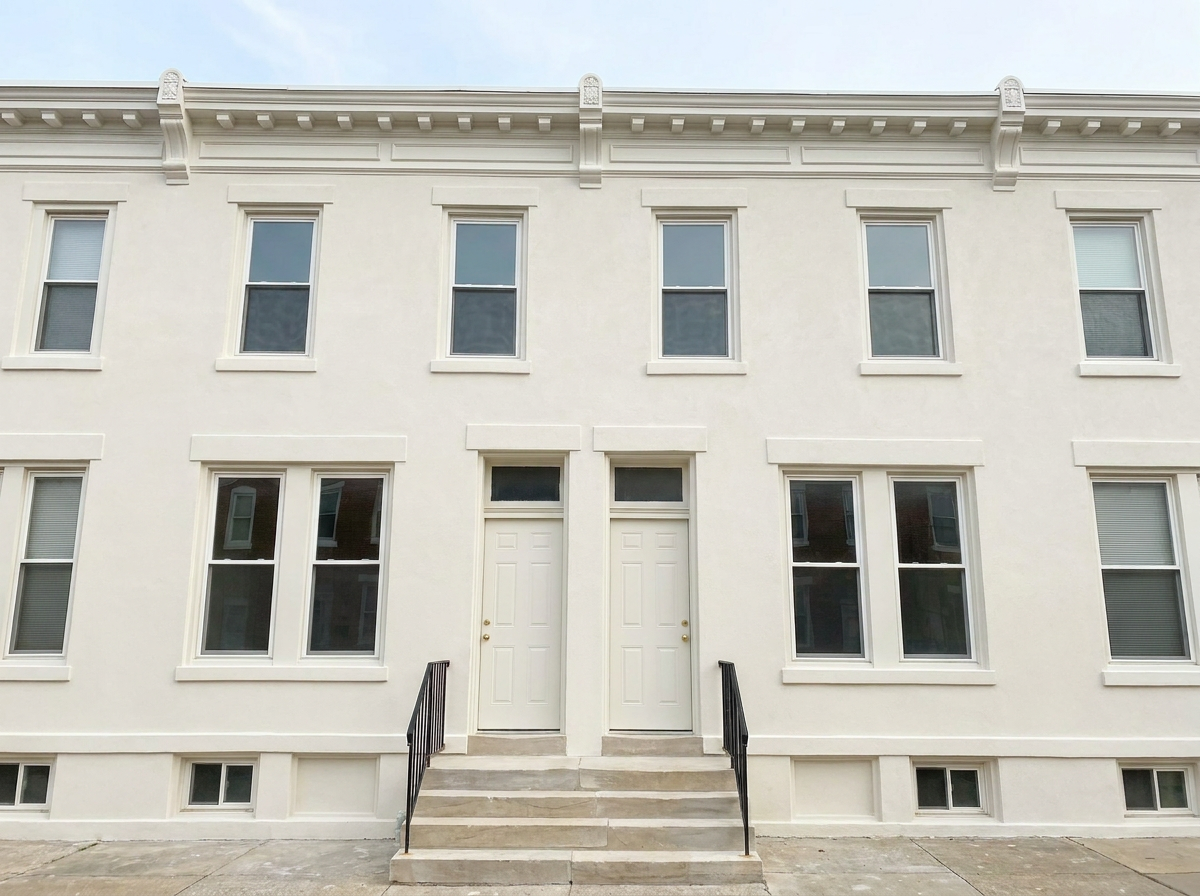 Restyled Row-house facade render