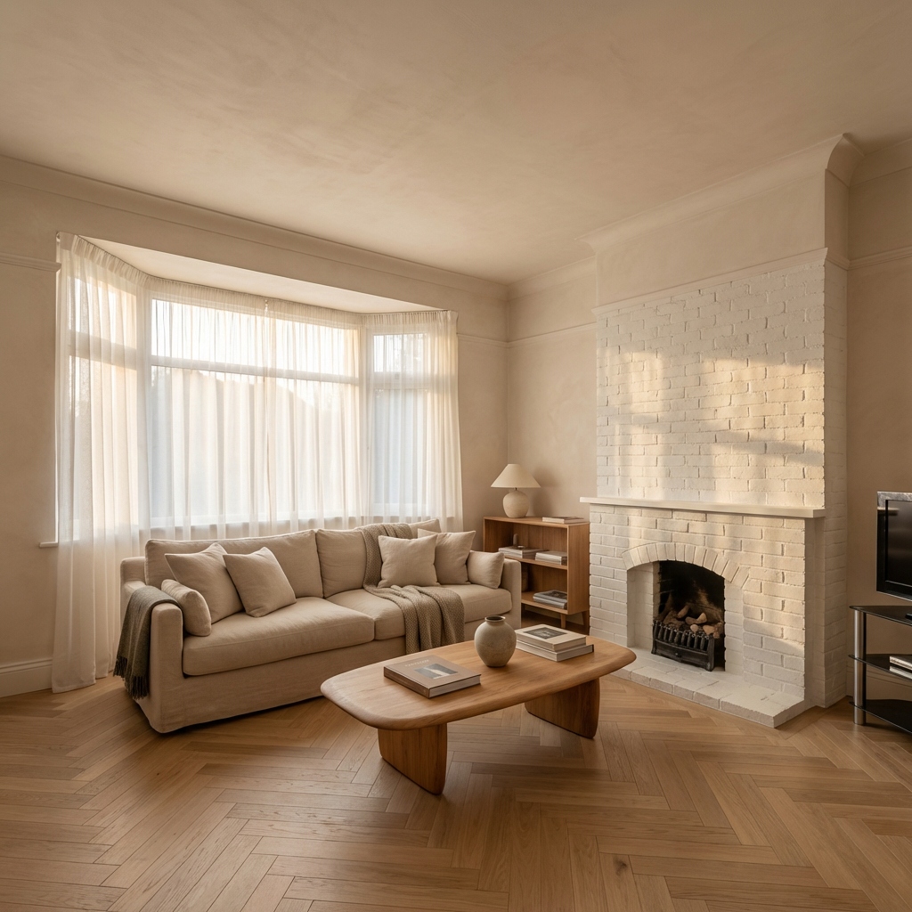 Living room after, a clean restyled render